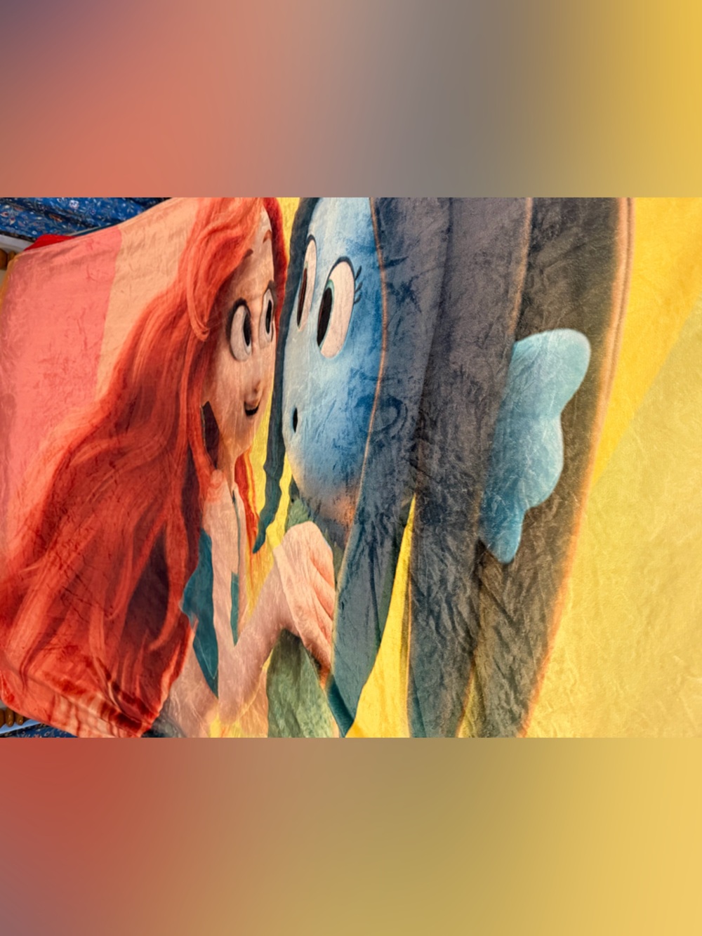 Colorful Kids Cartoon Character Blanket - Red, Blue, Yellow